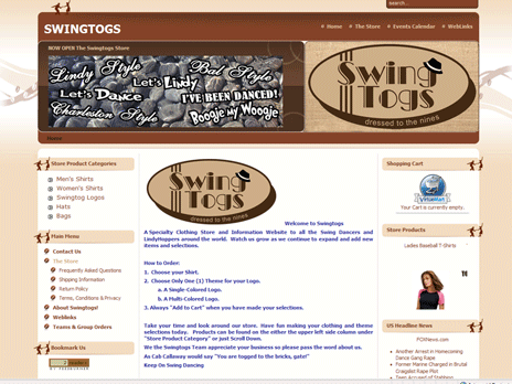 Swingtogs clothing store.